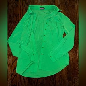 PrettyLittleThing Green Beach Button Up